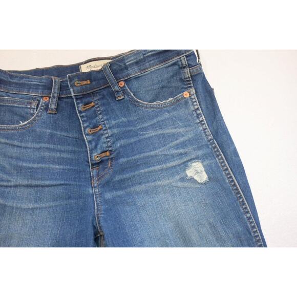 Madewell 10" High Rise Skinny Jeans Stretch Button Fly Denim Womens Sz 27 x 29 - Picture 5 of 9